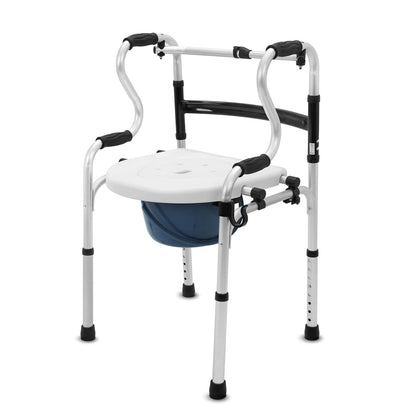 KosmoCare Premium Imported Light Weight Aluminum Height Adjustable Folding Walker 2 - Silver