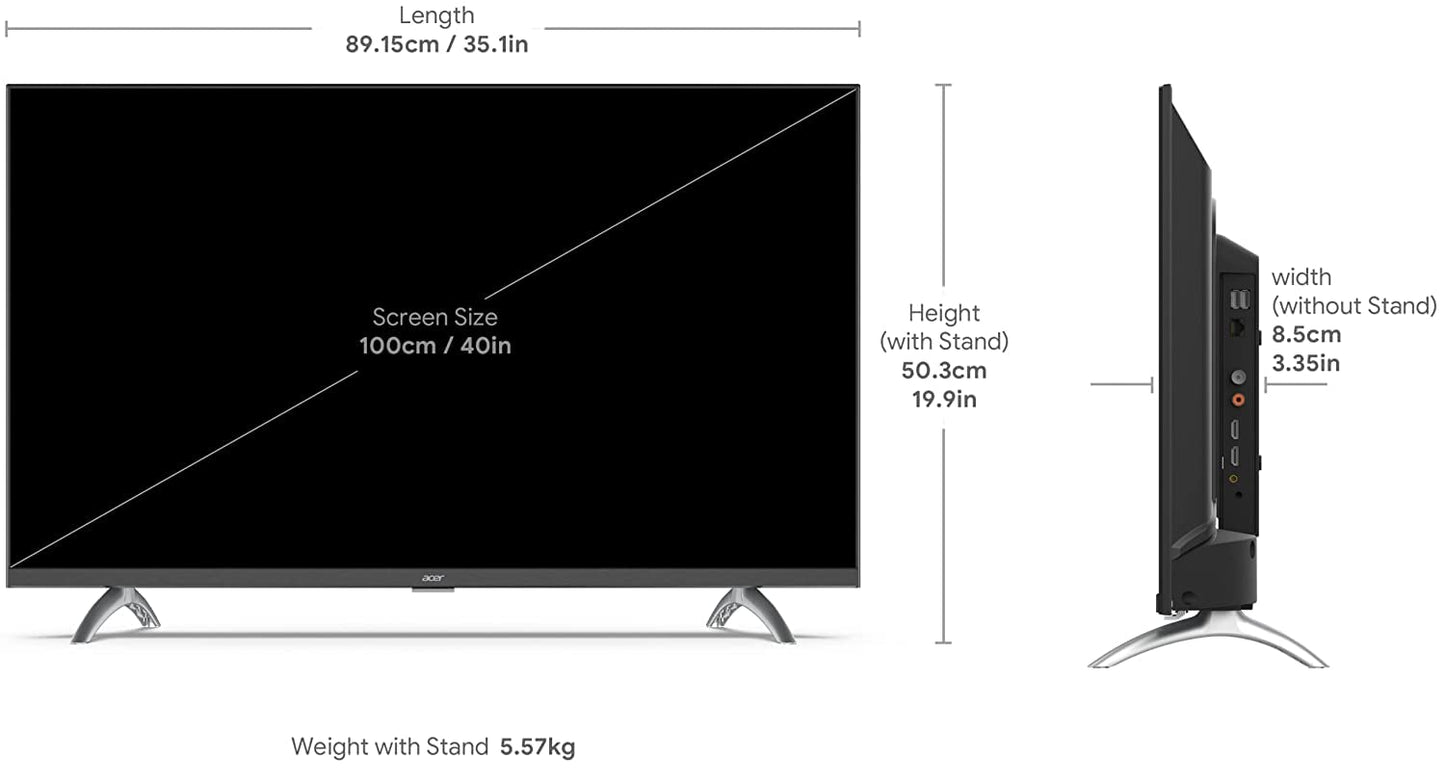 Acer 80 cm (32 inches) I Pro Series HD Ready Smart LED Google TV AR32HDIGU2841AT (Black)