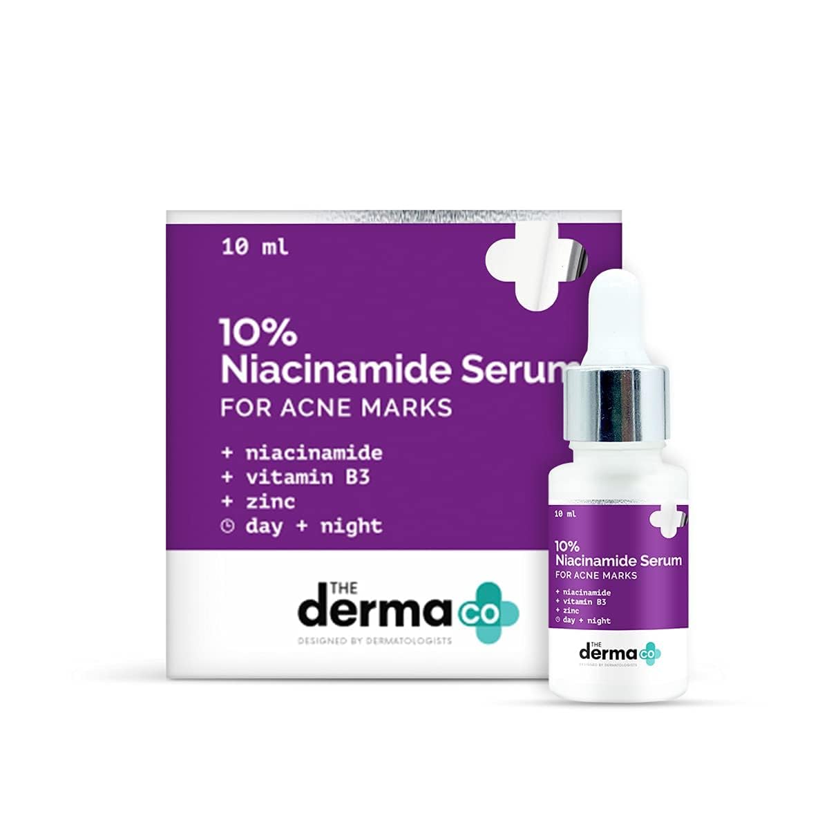 The Derma Co Oil Control 10% Niacinamide Face Serum with Zinc | Fades Acne Marks & Dark Spots | Controls Sebum production | 30 ml