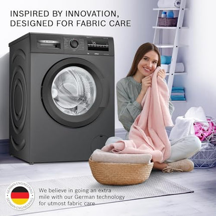 Bosch 7 kg 5 Star Fully-Automatic Front Loading Washing Machine (WAJ24266IN, Silver, AI active water plus, In-Built Heater, BLDC Inverter motor, Steam)