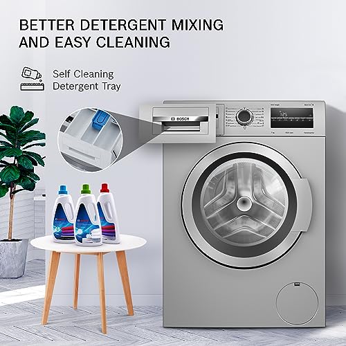 Bosch 7 kg 5 Star Fully-Automatic Front Loading Washing Machine (WAJ24266IN, Silver, AI active water plus, In-Built Heater, BLDC Inverter motor, Steam) 