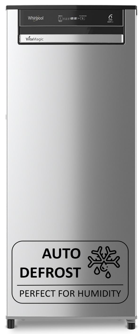 Whirlpool 192 L 3 Star Vitamagic PRO Frost Free Direct-Cool Single Door Refrigerator (215 VITAMAGIC PRO PRM 3S MAGNUM STEEL-Z Fridge, Silver, Auto Defrost Technology, 2024 Model)