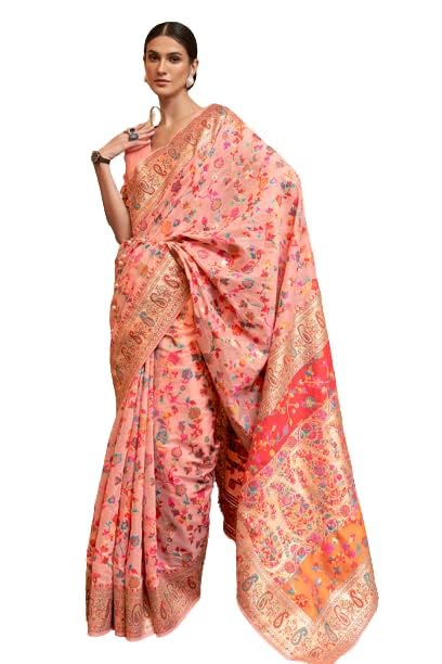 SWORNOF Womens Kanjivaram Banarasi Silk Saree Kanchipuram Patola saree