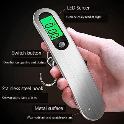 GLUN® Electronic Portable Digital LED Screen Luggage Weighing Scale, 50 kg/110 Lb For Multi-Purpose Use.