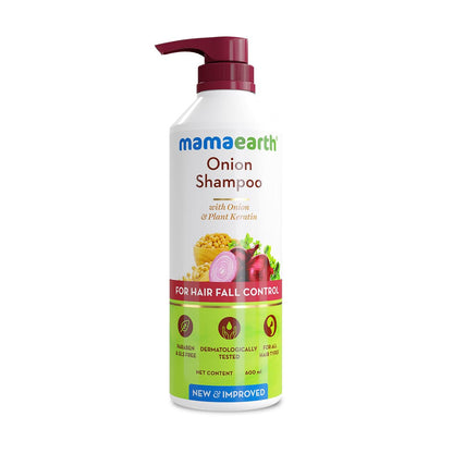 Mamaearth Onion Shampoo for Hair Growth and Hair Fall Control with Onion and Plant Keratin | Reduces Hair Fall | Strengthens & Smoothens Hair | 1L