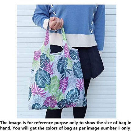 Elios Designer Pattern Reusable and Foldable Shopping Bag/Tote Hand Bag/Travel Bag/Grocery Bag | Heavy Duty, Eco Friendly | Compact, Lightweight and Convenient