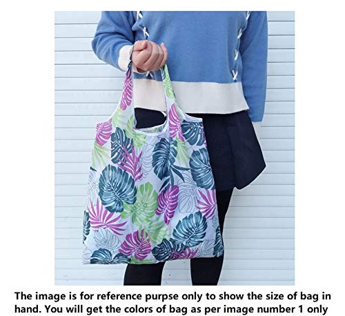 Elios Designer Pattern Reusable and Foldable Shopping Bag/Tote Hand Bag/Travel Bag/Grocery Bag | Heavy Duty, Eco Friendly | Compact, Lightweight and Convenient