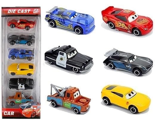 Galaxy Hi-Tech Mini Metal Die Cast Car Set Of-6 Toy Vehicle Play Set Free Wheel High Speed Unbreakable For Kids,Small Racing Car For Exciting Playtime Adventures,Movie Vehicle Car For Kids,Multicolor