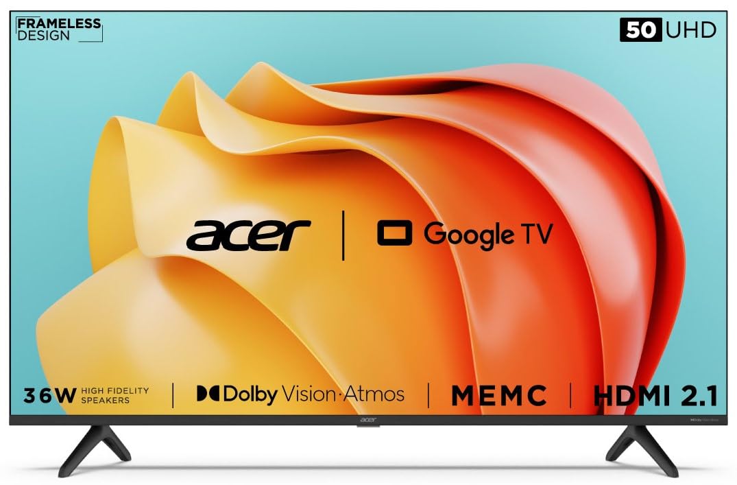 Acer 100 cm (40 inches) I Pro Series Full HD Smart LED Google TV AR40FDIGU2841AT (Black)