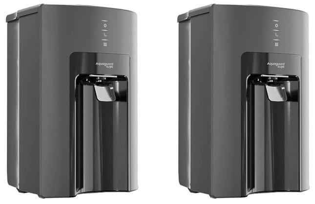 AquaguardSure Delight NXT RO+UV 6 L Storage Water Purifier, 4 Stage purifications, Suitable for Borwell,tanker, municipal water(Black), Eureka Forbes (Pack of 2)