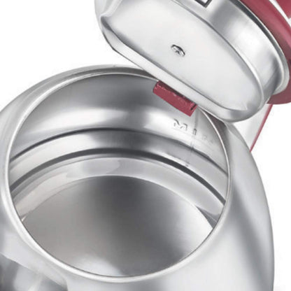 Prestige Stainless Steel 1.5 Litre Kettle 1500-Watts, Red