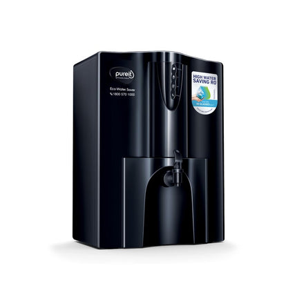 HUL Pureit Eco Water Saver RO+UV+MF+Mineral | INR 1000 Off on Exchange | 7 stage | 10L | Upto 60% Water Savings | Suitable for Borewell, Tanker & Municipal Water | Table Top | Wall Mountable |Black