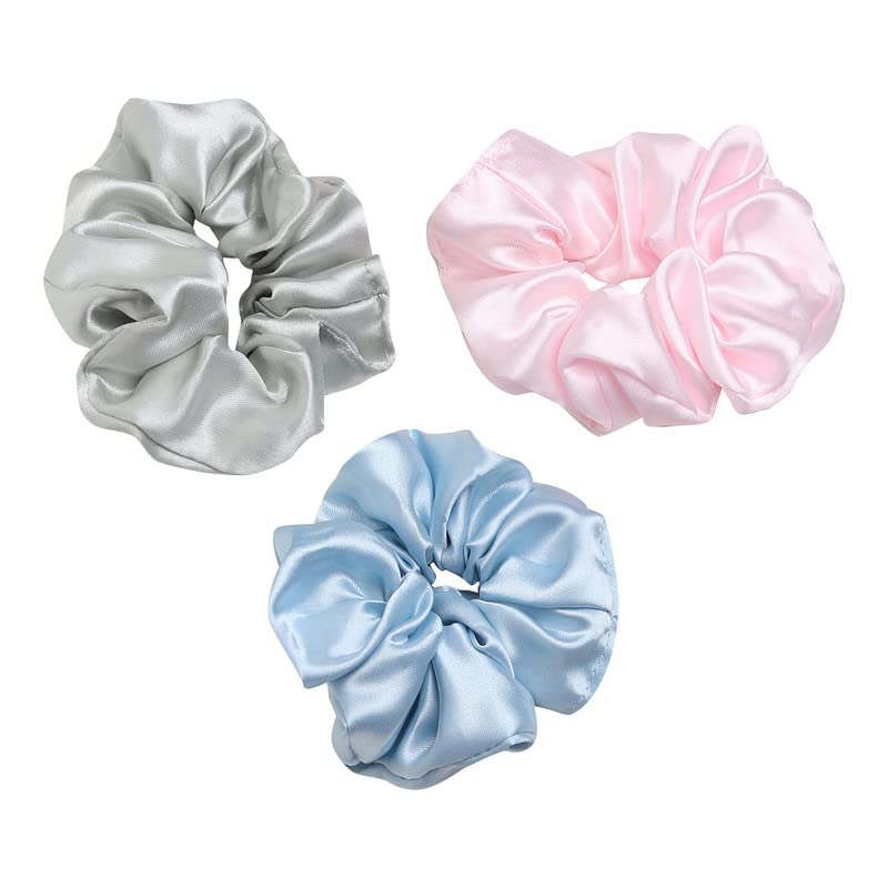 Satin Scrunchies for women/girls | Same Colors in the Image (Pack of 8) | Scrunchies for Women's Hair Band | Stylish Silk Satin with Strong Elastic & Pastel colors