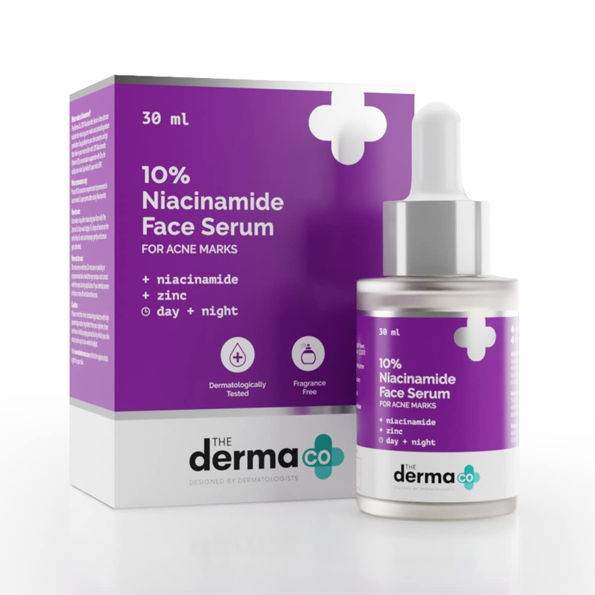 The Derma Co Oil Control 10% Niacinamide Face Serum with Zinc | Fades Acne Marks & Dark Spots | Controls Sebum production | 30 ml