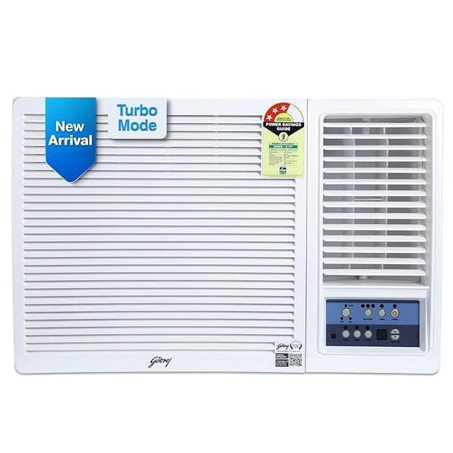 Godrej 1.5 Ton 3 Star, Turbo Mode Window AC (Copper, Anti-Dust Filter, Anti-Freeze Thermostat, 2024 Model, AC 1.5T WFC 18UTC3-WWB Window, White) 