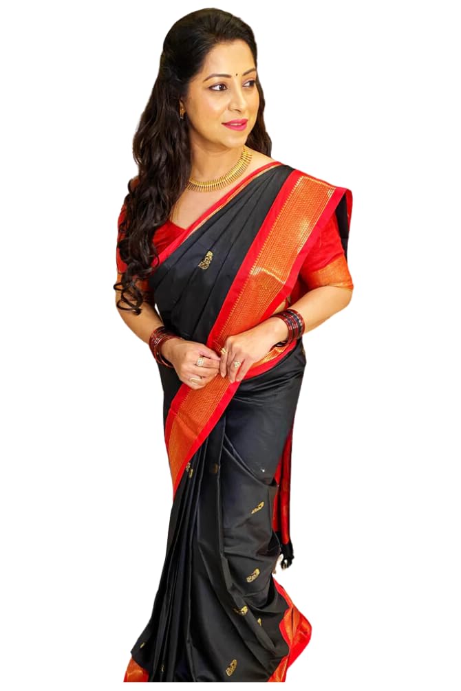 SGF11 Women's Kanjivaram Soft Lichi Silk Saree With Blouse Piece