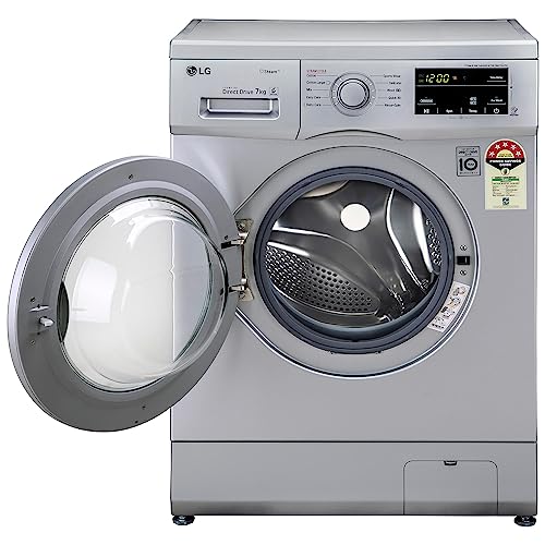 LG 6.5 Kg, 5 Star, Direct Drive Technology, Steam Wash, 6 motion DD, Smart Diagnosis, Fully Automatic Front Load Washing Machine (FHM1065SDW, Allergy Care, In-Built Heater, Touch Panel, White)