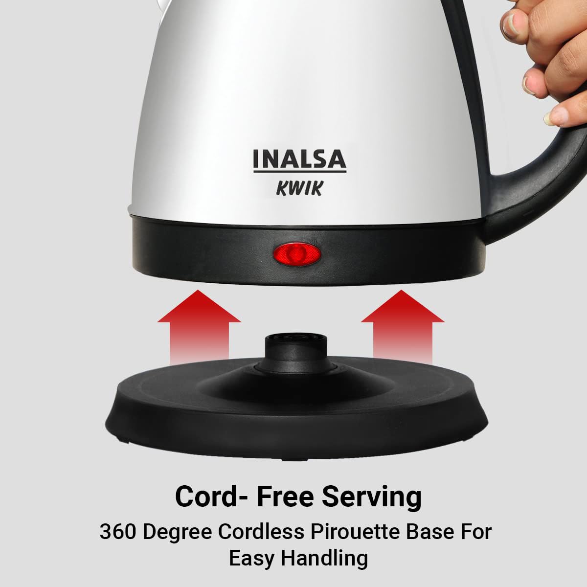 INALSA Premium English Finish Electric kettle|Analogue Temperature Display|2 Yr Warranty|Non Toxic SS Inner Body|Detachable Mesh Filter with Safety Cap (Callisto)