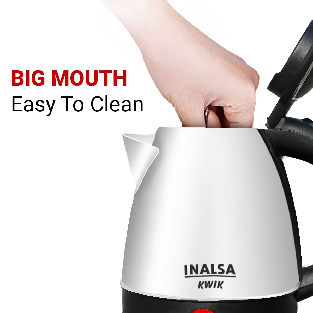 INALSA Premium English Finish Electric kettle|Analogue Temperature Display|2 Yr Warranty|Non Toxic SS Inner Body|Detachable Mesh Filter with Safety Cap (Callisto)