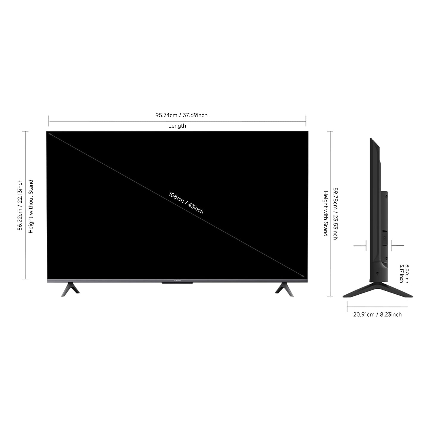 Xiaomi 108 cm (43 inches) A Pro 4K Dolby Vision Smart Google TV L43MA-AUIN (Black)