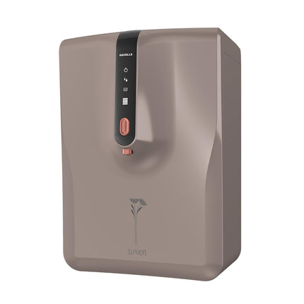 Havells Siphon Water Purifier (Grey & Copper), RO+UF, Copper+Zinc+Minerals, 5 Year Free Service, 7 Stage, 6.5L, Suitable for Borwell, Tanker & Municipal Water,Upto 2000 TDS, 33% Higher Water Recovery 