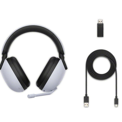 Sony INZONE H9, WH-G900N Wireless Noise Cancelling Gaming Headset, Over-Ear Headphones with 360 Spatial Sound, 32 Hours Battery Life, flip to Mute mic, Mobile, Laptop, PS5 & PC Compatible (White) 