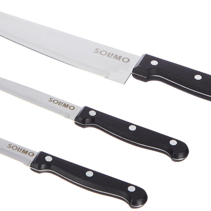 Amazon Brand - Solimo Stainless Steel Bread Knife | Triple Rivet Handle (Silver)