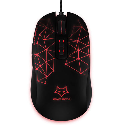 EvoFox Ultra Value Series Blaze Programmable Gaming Mouse |8 Fully Programmable Buttons| Ultra-responsive 7000fps | Gaming Grade Sensitive DPI Upto 12800 |RGB Lights with Music sync Mode | Windows Software