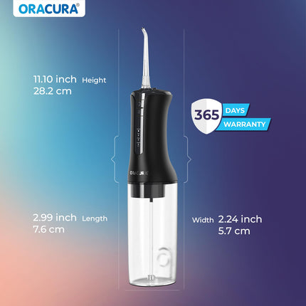 ORACURA® OC300 PRO Smart Pro Water Flosser® Blue | 365 Days Warranty | 4 Modes | Micro-Bubble Technology | 8 Nozzle Tip | 4 Vibrant Colours | 300ml Water Tank