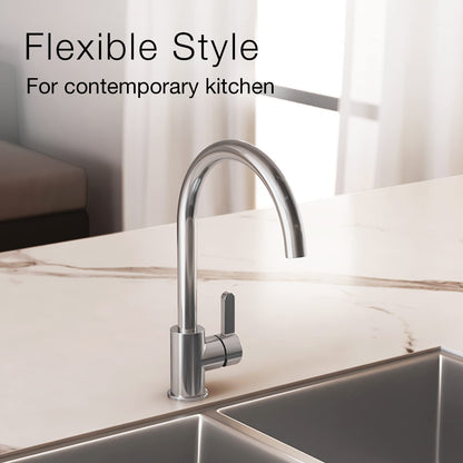 Kohler Atom Swivel Kitchen Tap, Brass, Polished Chrome