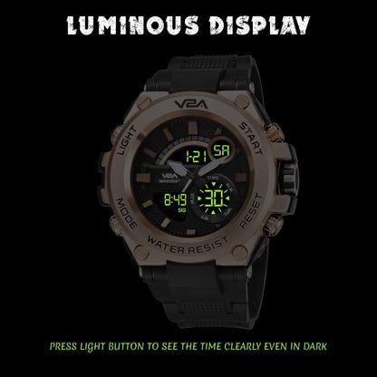 V2A Chronograph Analogue and Digital Sports Watch for Men | Watch for Men | Wrist Watch for Men | Mens Watch | Watch