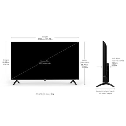 acer 100 cm (40 inches) I Pro Series Full HD Smart LED Google TV AR40FDIGU2841AT (Black) 