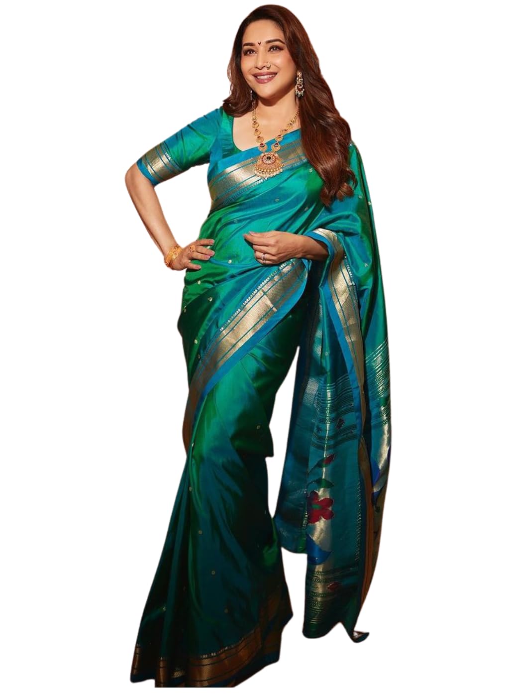 SGF11 Women's Paithani Kanjivaram Soft Silk Saree With Blouse Piece