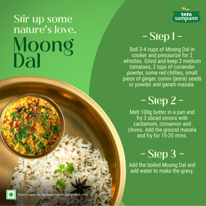 Tata Sampann Unpolished Moong Dal (Split), 1Kg