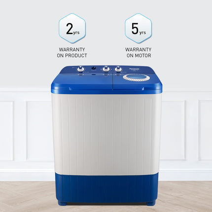 Panasonic 6.5 kg 5 Star Semi-Automatic Top Loading Washing Machine (NA-W65L7ARB, Blue, Powerful Motor, Active Foam System, Effective Wash Pulsator, 2023 Model) 