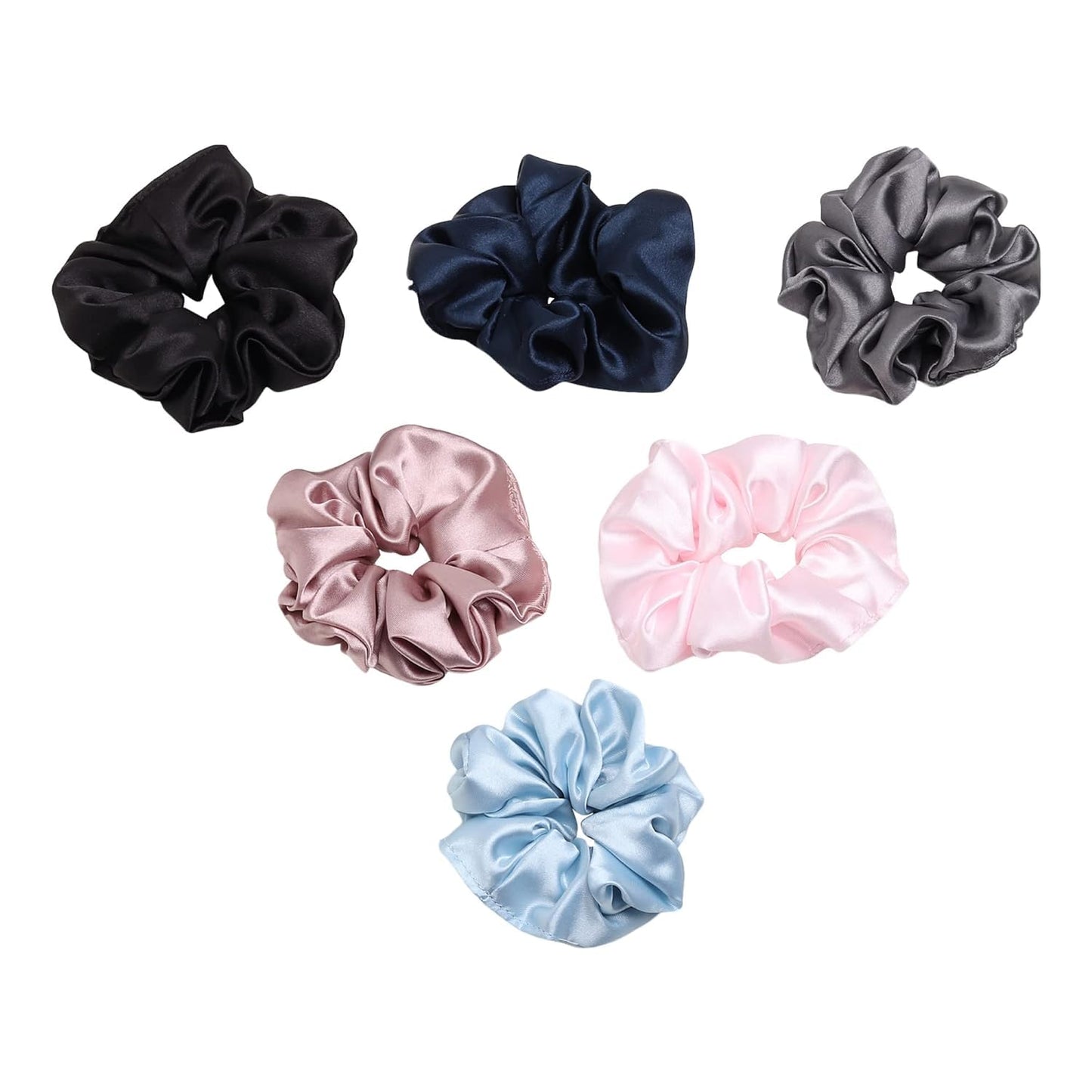 Satin Scrunchies for women/girls | Same Colors in the Image (Pack of 8) | Scrunchies for Women's Hair Band | Stylish Silk Satin with Strong Elastic & Pastel colors