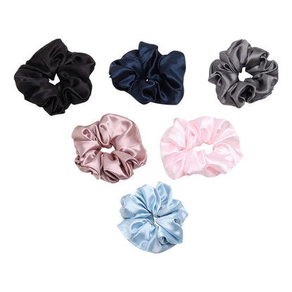 Satin Scrunchies for women/girls | Same Colors in the Image (Pack of 8) | Scrunchies for Women's Hair Band | Stylish Silk Satin with Strong Elastic & Pastel colors