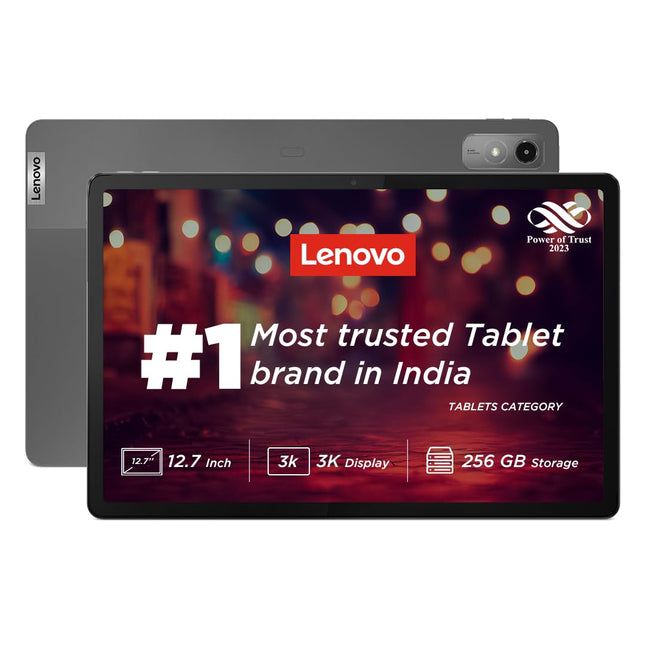 Lenovo Tab P12|12.7 Inch,3K Display|8 Gb,256 Gb (Expandable Up to 1 Tb)|10200 Mah Battery|Jbl Quad Speakers with Dolby Atmos|WiFi 6 Certified|Octa-Core Processor|13 Mp Front Camera (Zach0090In),Grey 