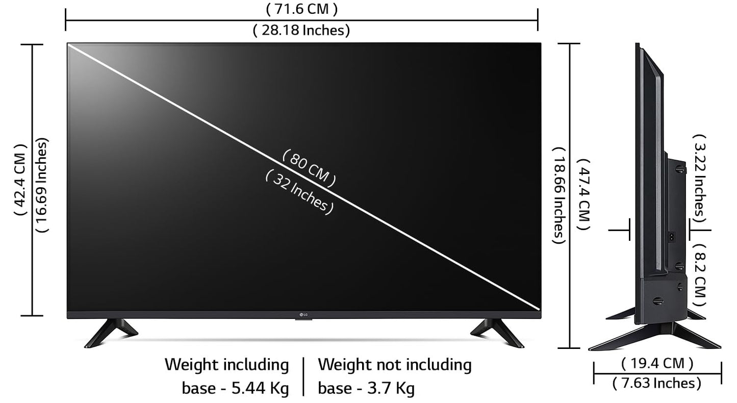 LG 80 cm (32 inches) HD Ready Smart LED TV 32LM563BPTC (Dark Iron Gray)