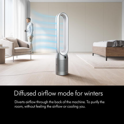 Dyson Air Purifier Cool TP07 (White/Silver) | Covers 600 Sq. Ft| Advanced HEPA H13 filtration|Removes 99.95% of allergens & pollutants as small as PM 0.1|Smart Control| 2 Year Warranty 