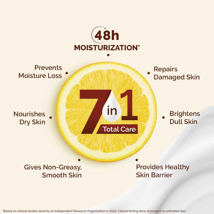 Mamaearth Vitamin C Daily Glow Body Lotion For Skin Brightening with Vitamin C & Honey 400ml | Nourishes Dry Skin | 48 H Moisturization | 100% Natural Butter | Non-Greasy Smooth Skin | All Skin Types