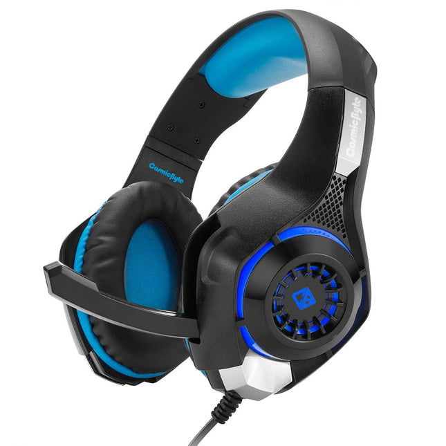 Cosmic Byte GS410 Wired Over-ear Headphones with Mic (Black/Blue, Pack Of 1) 