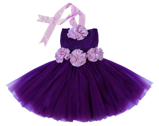 PINK WINGS Baby Girl Satin-Net Knee Length Tutu Frock