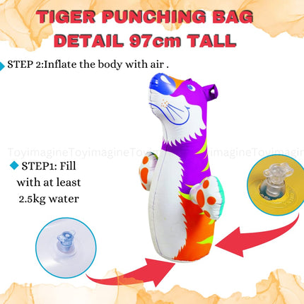 Toy Imagine™ Hit Me Toy 3-D Inflatable Animal Toy | Water Base and Air Base for Toddlers | PVC Punching Bag for Kids | Activity Toy for Kids Age 3 +. (Any One)