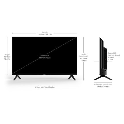 Acer 80 cm (32 inches) V Pro Series HD Ready Smart QLED Google TV with Android 14 (Black) | 16GB Storage | 30W Dolby Audio 