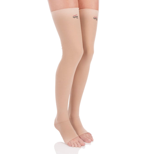 Tynor Medical Compression Stocking Thigh High Class 2 (Pair), Beige, XXL, Pack of 2