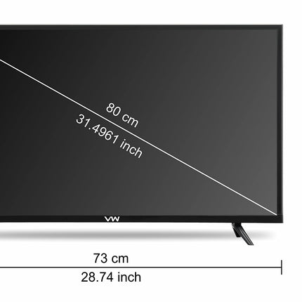 VW 80 cm (32 inches) Frameless Series HD Ready Android Smart LED TV VW32S (Black) 