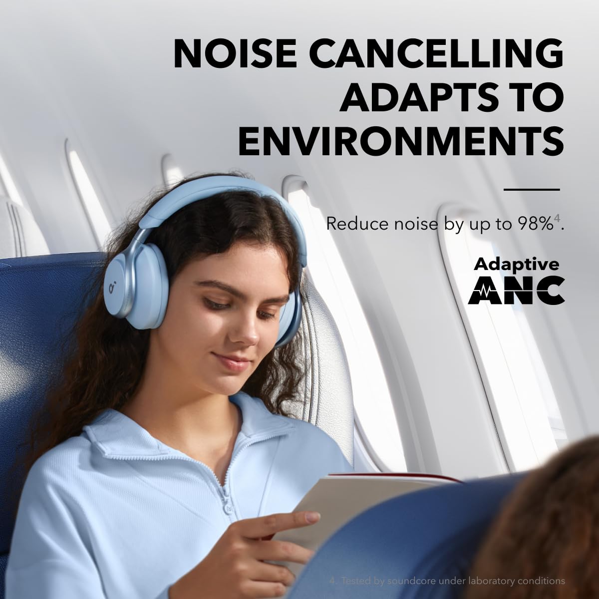 soundcore by Anker,Space One,Active Noise Cancelling in Ear Headphones,2X Stronger Voice Reduction,40H ANC Playtime,App Control,Ldac Hi-Res Wireless Audio,Comfortable Fit,Clear Calls,Bluetooth 5.3