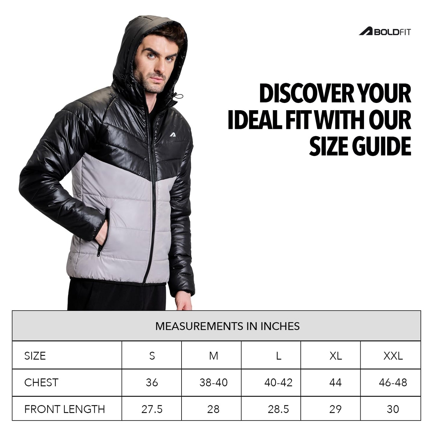 Boldfit Jacket For Men Winter Wear Puffer Jacket For Men Monsoon Winter Wear for men Men Hooded Winter Jackets For Men Padded Bomber Jacket For Men Full Sleeve Mens Jacket Winter Mens jacket Man