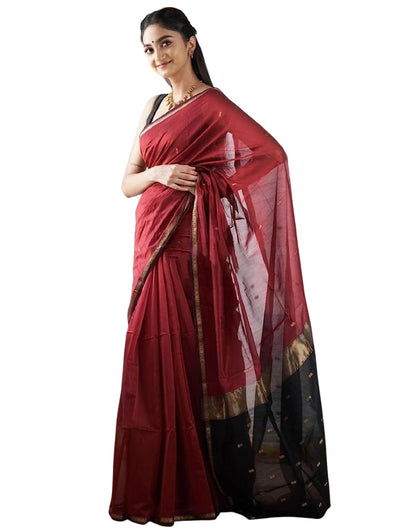 SGF11 Women's Kanjivaram Soft Cotton Linen Silk Saree With Blouse Piece